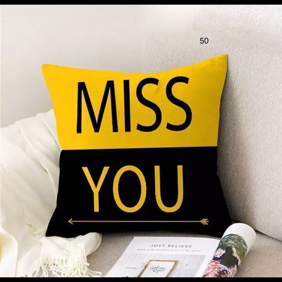 Set of 2 Bright Yellow Summer Pillow Covers - Picture 5 of 8